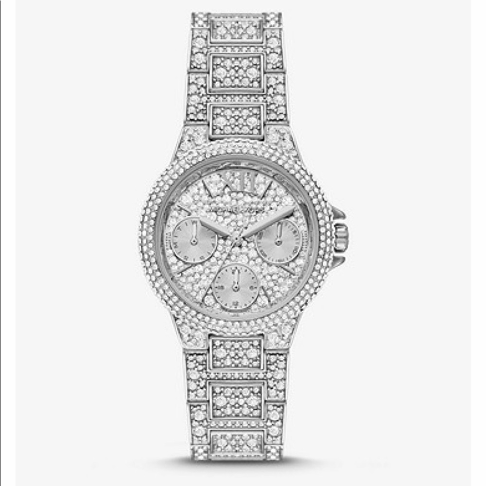 Michael Kors Camille pavé Silver tone watch